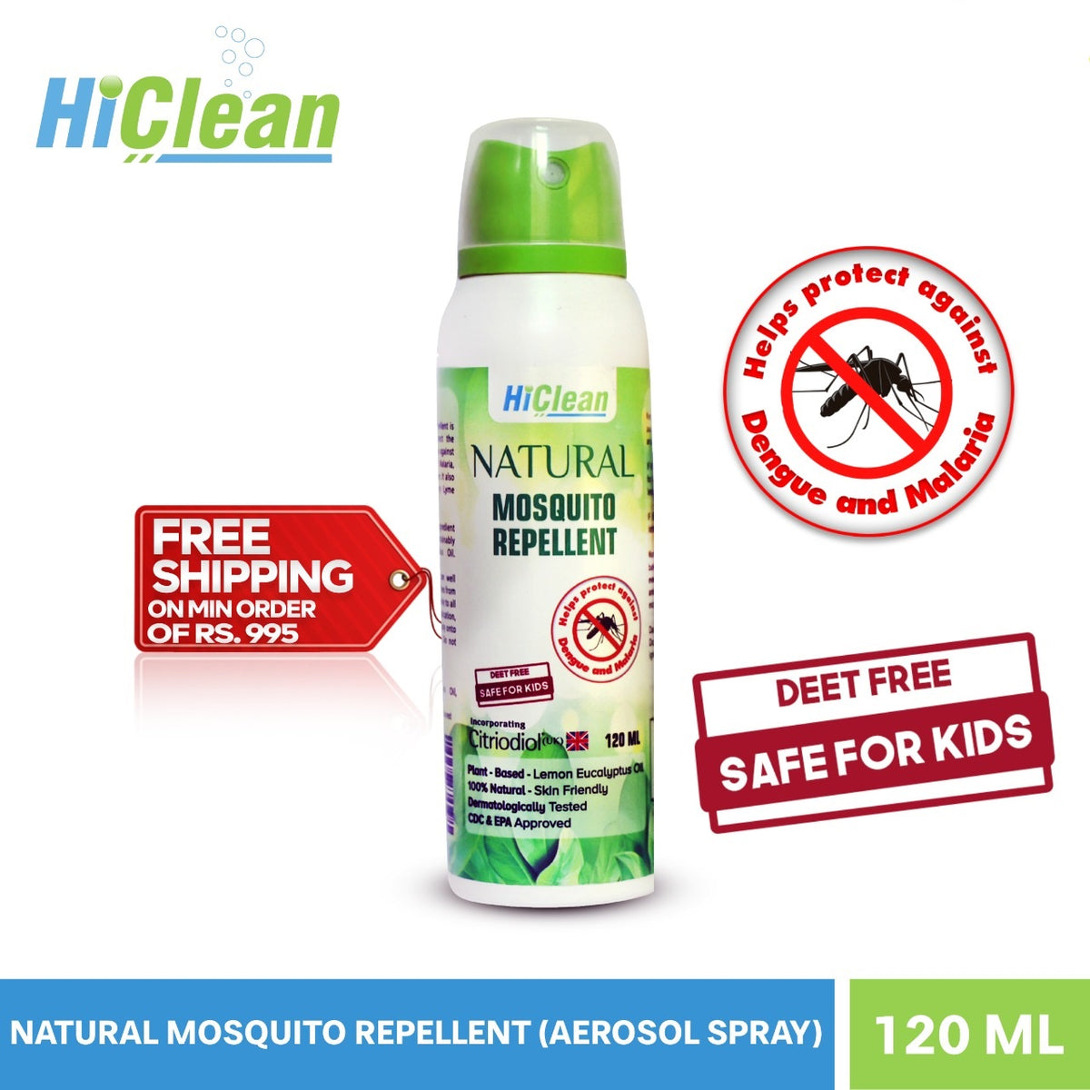 HiClean Natural Mosquito Repellent Aerosol Spray Medinostic Healthcare