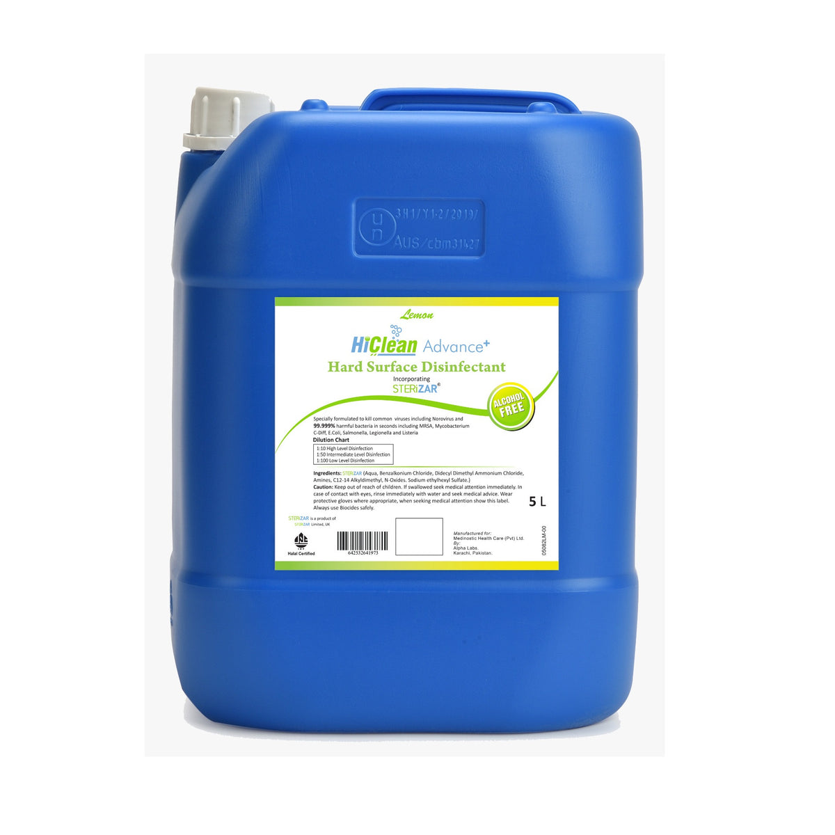 HiClean Advance Plus (Concentrated) Surface Disinfectant 5 Liter (Odou ...