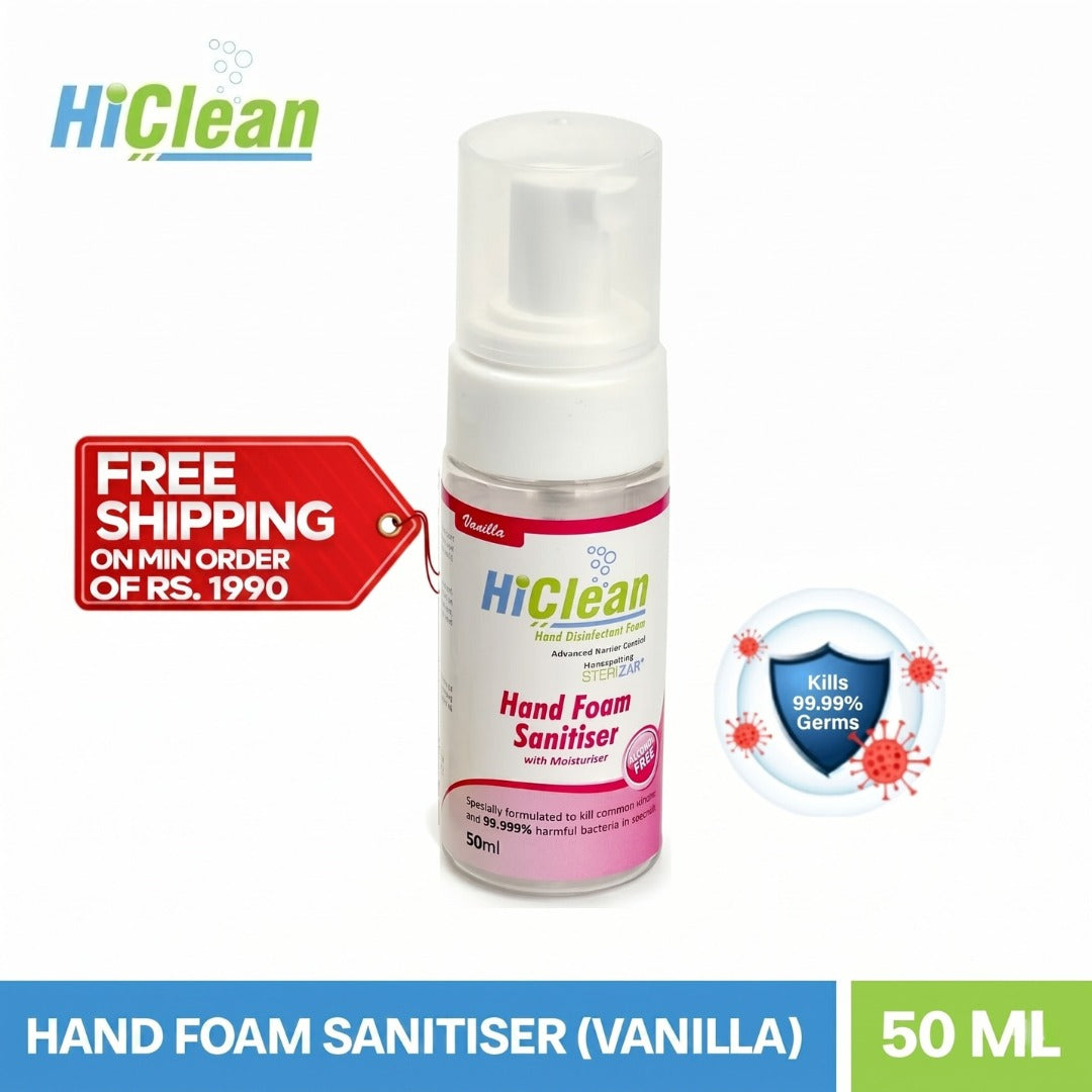 HiClean Hand Foam Sanitiser (Vanilla) - 50ml – Medinostic Healthcare