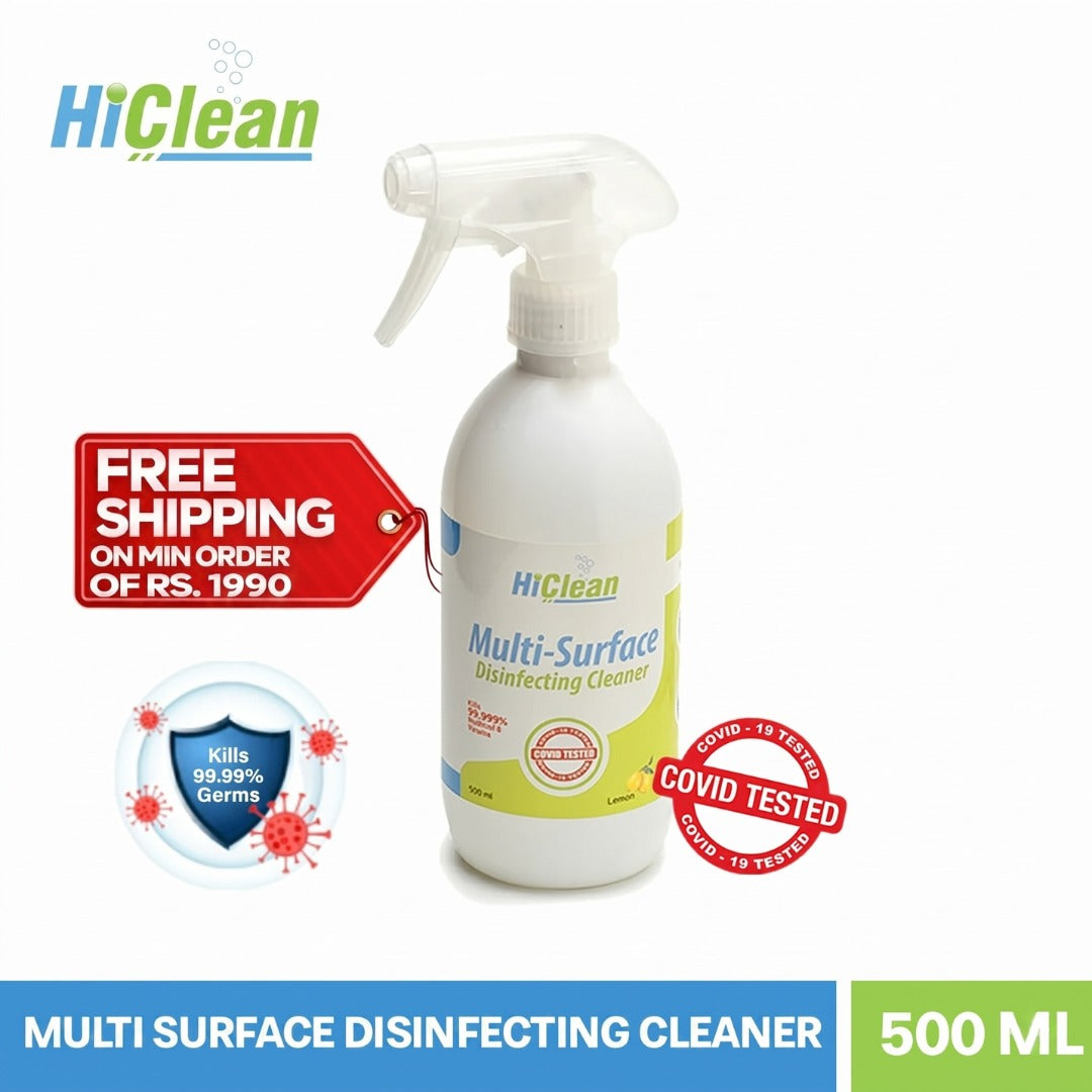 HiClean Multi Surface Disinfecting Cleaner (Lemon) - 500ml – Medinostic ...