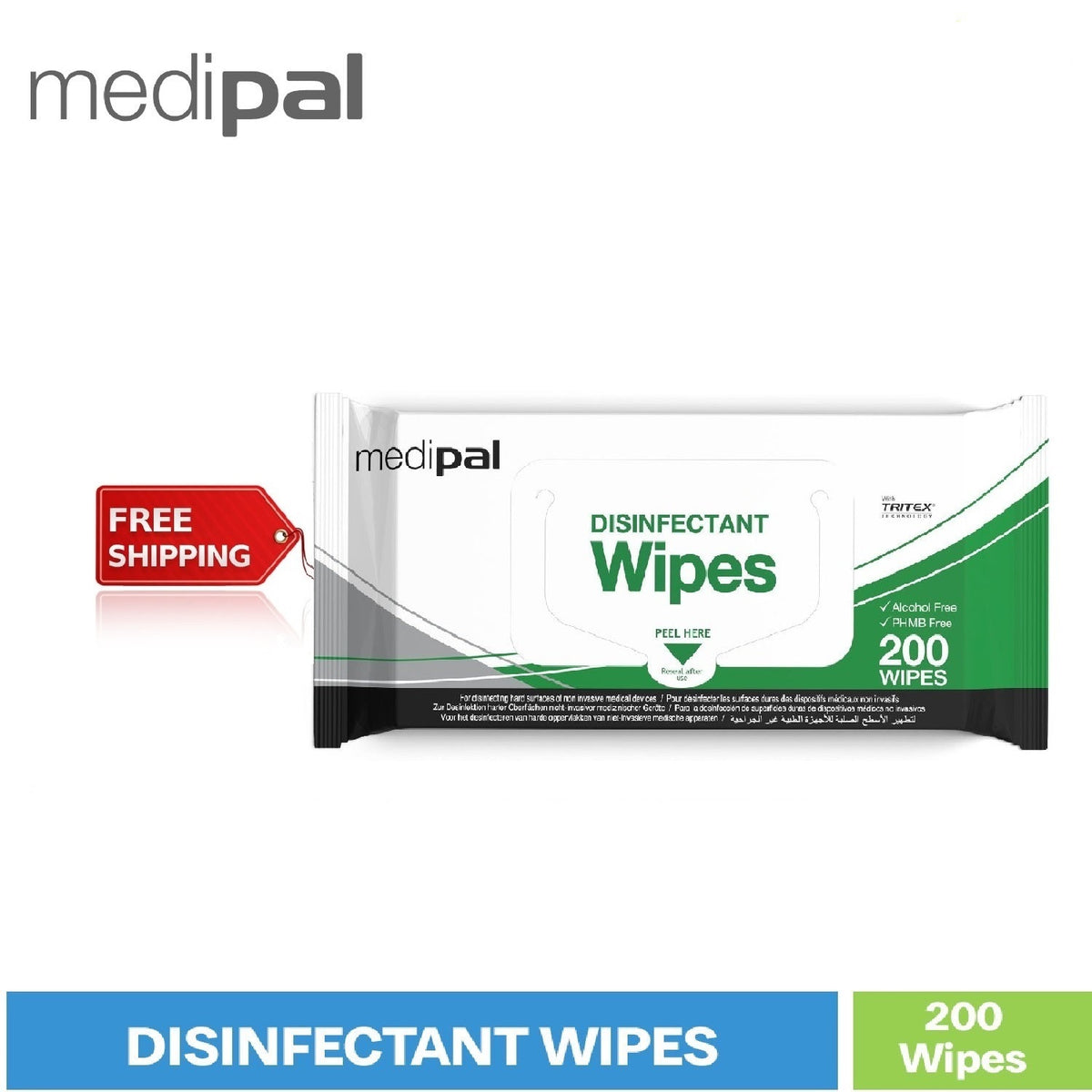 Medipal Disinfect Wipes 200 Wipes Medinostic Healthcare