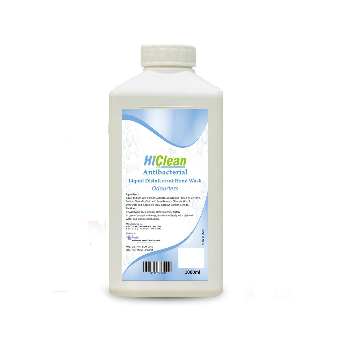 HiClean Antibacterial Liquid Soap 1000ml (Odourless) Refill